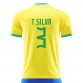 Brasil 2023/2024 Thiago Silva 3 Hjemme Landslagsdrakt Kortermet